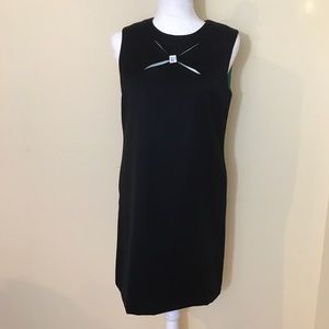 MILLY Black Wool Embellished Dress